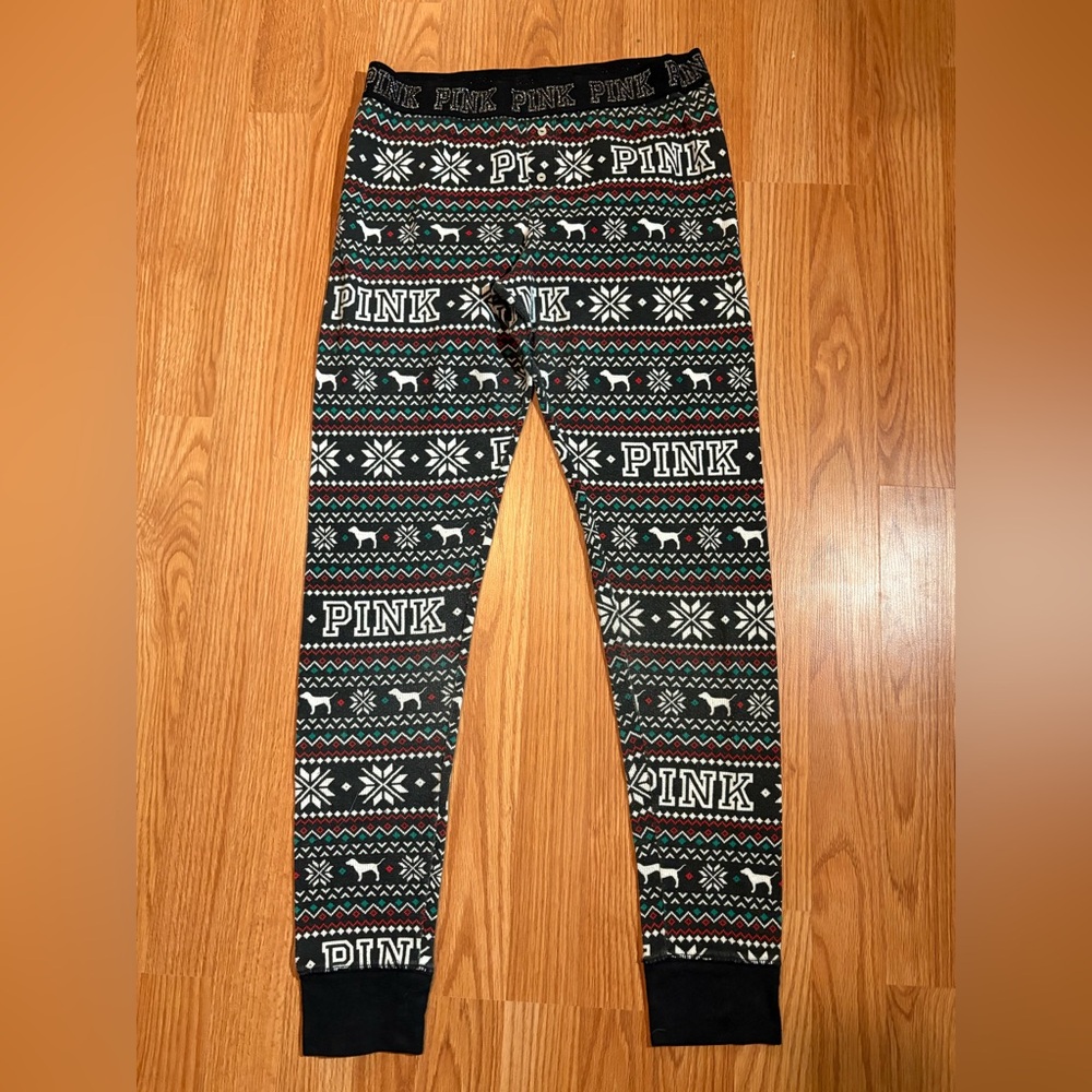 PINK Victoria's Secret Festive Black and White sleepwear